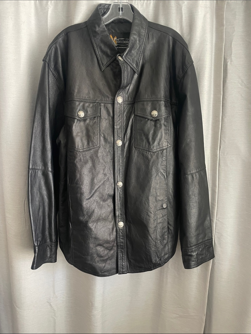 Element Leather Button-Front Jacket - Black